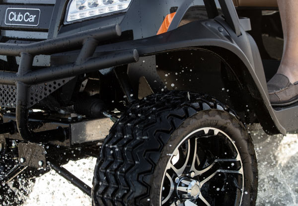 Lifted 4 Passenger Golf Cart in Black